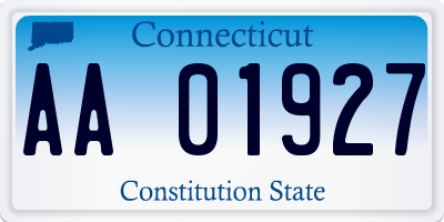 CT license plate AA01927