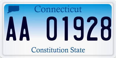 CT license plate AA01928