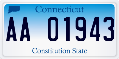 CT license plate AA01943