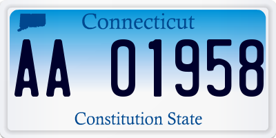 CT license plate AA01958