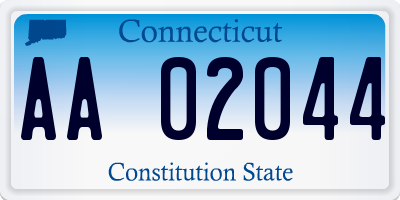 CT license plate AA02044