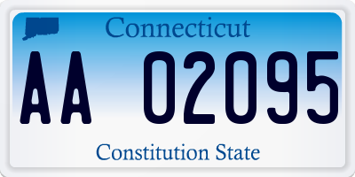 CT license plate AA02095