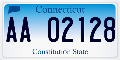 CT license plate AA02128