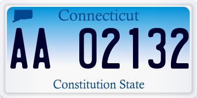 CT license plate AA02132