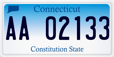 CT license plate AA02133