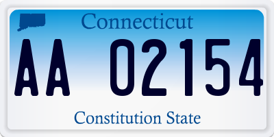 CT license plate AA02154
