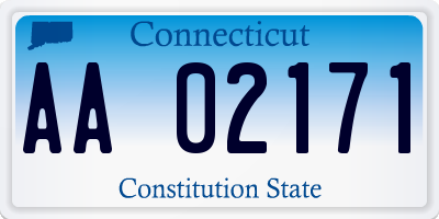 CT license plate AA02171