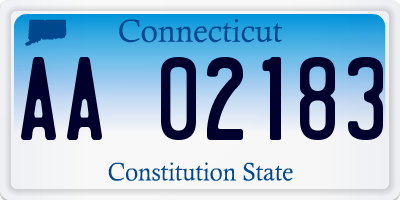 CT license plate AA02183