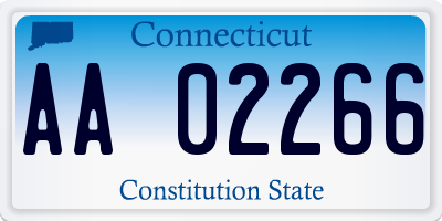 CT license plate AA02266