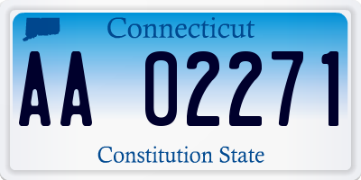 CT license plate AA02271