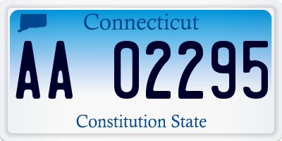 CT license plate AA02295