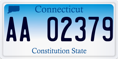 CT license plate AA02379