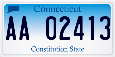 CT license plate AA02413