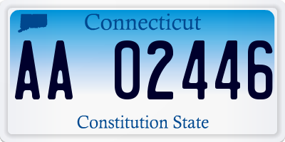 CT license plate AA02446