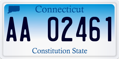 CT license plate AA02461