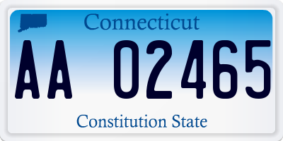 CT license plate AA02465