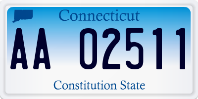 CT license plate AA02511