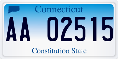 CT license plate AA02515