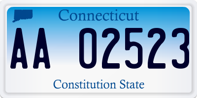 CT license plate AA02523