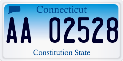 CT license plate AA02528