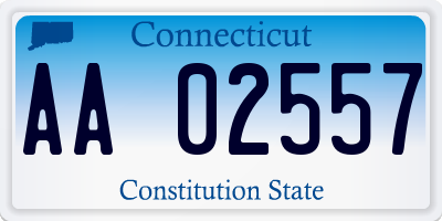 CT license plate AA02557
