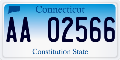 CT license plate AA02566