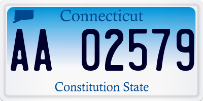 CT license plate AA02579