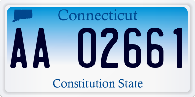 CT license plate AA02661