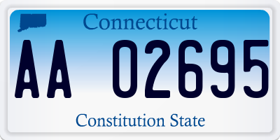 CT license plate AA02695
