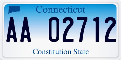 CT license plate AA02712