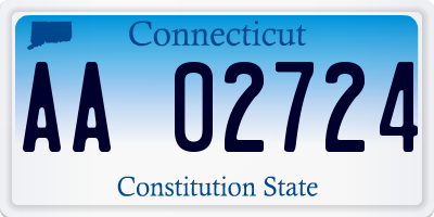 CT license plate AA02724