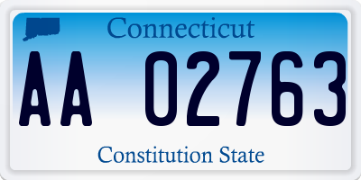 CT license plate AA02763