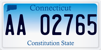 CT license plate AA02765