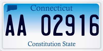 CT license plate AA02916