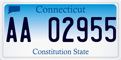 CT license plate AA02955