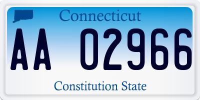 CT license plate AA02966