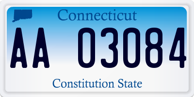 CT license plate AA03084