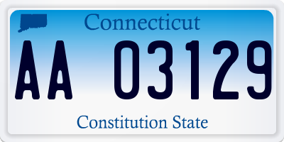CT license plate AA03129