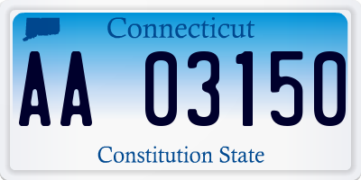 CT license plate AA03150