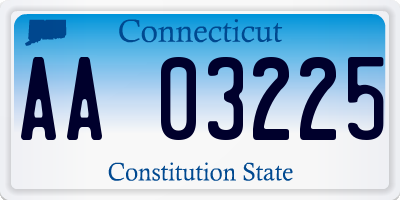 CT license plate AA03225
