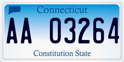 CT license plate AA03264