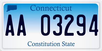 CT license plate AA03294