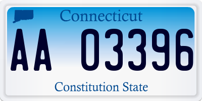 CT license plate AA03396