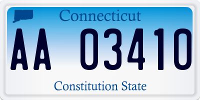 CT license plate AA03410