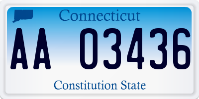 CT license plate AA03436