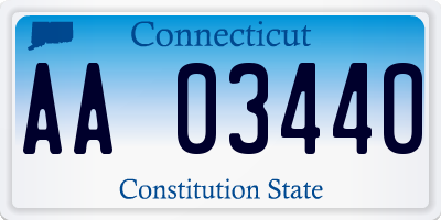 CT license plate AA03440