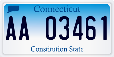 CT license plate AA03461