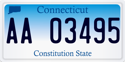 CT license plate AA03495