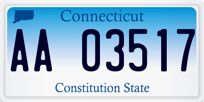 CT license plate AA03517
