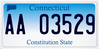 CT license plate AA03529